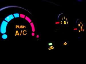Dashboard of car's air conditioning system
